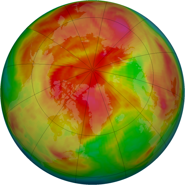 Arctic ozone map for 16 March 1987